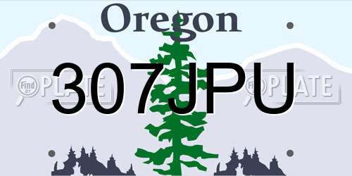 307JPU Oregon License Plate