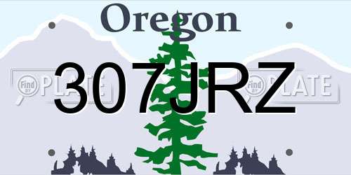 307JRZ Oregon License Plate
