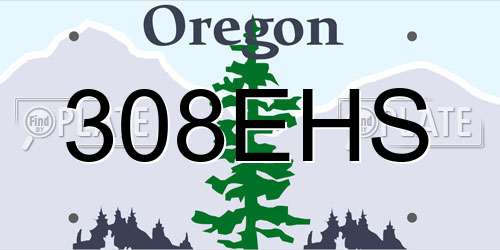 308EHS Oregon License Plate