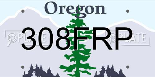 308FRP Oregon License Plate