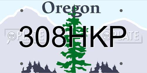308HKP Oregon License Plate