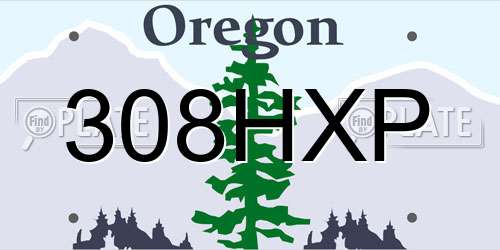 308HXP Oregon License Plate