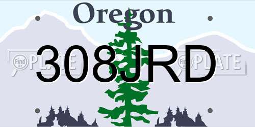 308JRD Oregon License Plate