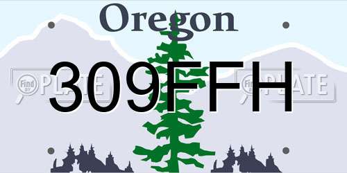 309FFH Oregon License Plate