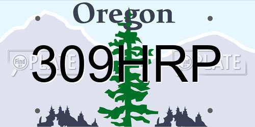 309HRP Oregon License Plate