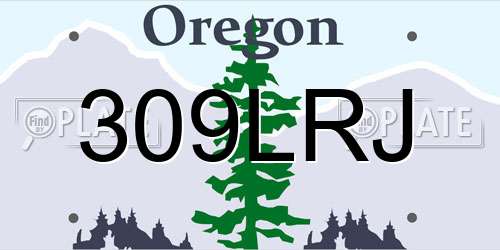 309LRJ Oregon License Plate
