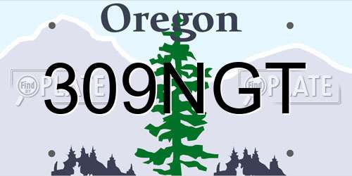309NGT Oregon License Plate