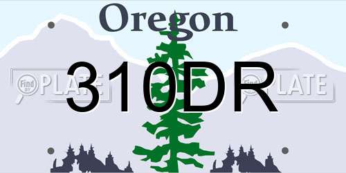310DR Oregon License Plate