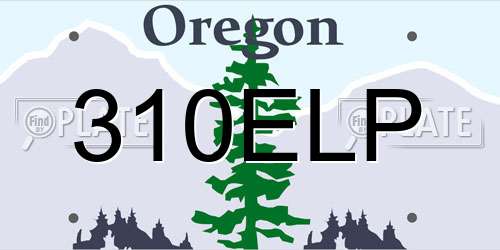 310ELP Oregon License Plate