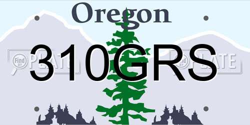 310GRS Oregon License Plate