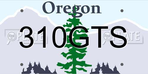 310GTS Oregon License Plate