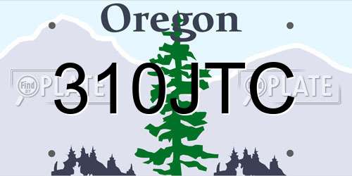310JTC Oregon License Plate