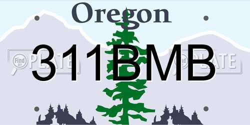311BMB Oregon License Plate