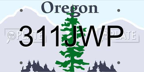 311JWP Oregon License Plate