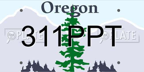 311PPT Oregon License Plate