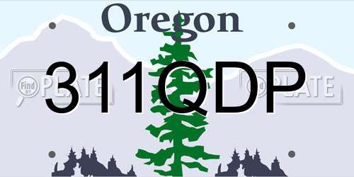 311QDP Oregon License Plate