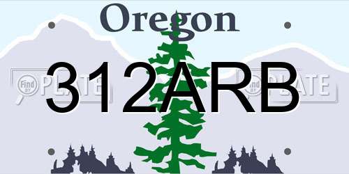 312ARB Oregon License Plate