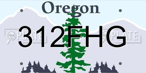 312FHG Oregon License Plate