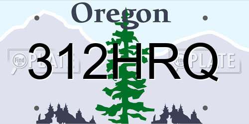 312HRQ Oregon License Plate