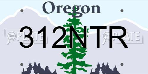 312NTR Oregon License Plate