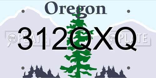 312QXQ Oregon License Plate