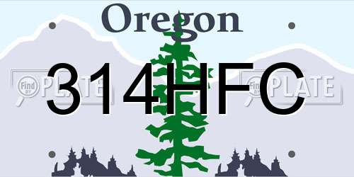 314HFC Oregon License Plate