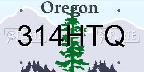 314HTQ Oregon License Plate