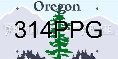 314PPG Oregon License Plate