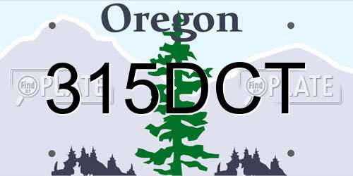 315DCT Oregon License Plate