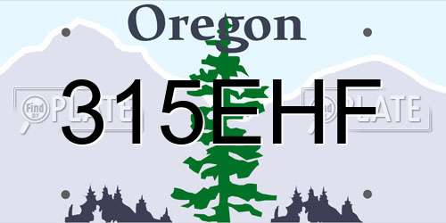 315EHF Oregon License Plate