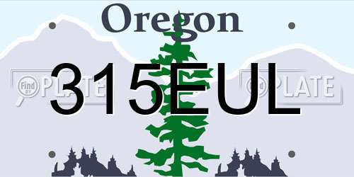 315EUL Oregon License Plate