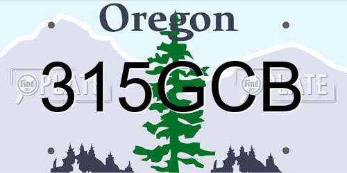 315GCB Oregon License Plate