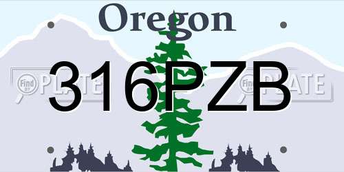 316PZB Oregon License Plate