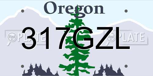 317GZL Oregon License Plate