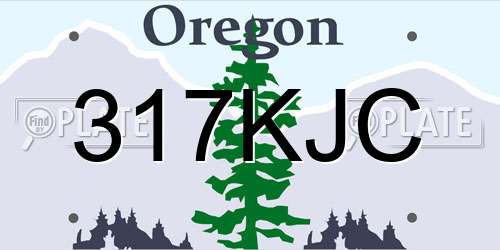 317KJC Oregon License Plate