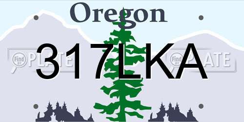 317LKA Oregon License Plate