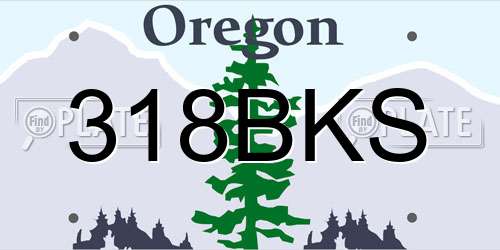318BKS Oregon License Plate