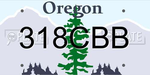 318CBB Oregon License Plate