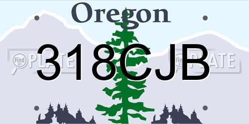 318CJB Oregon License Plate