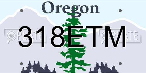318ETM Oregon License Plate