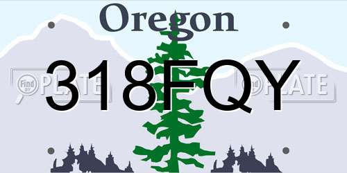 318FQY Oregon License Plate