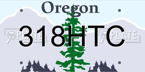 318HTC Oregon License Plate