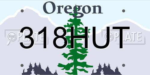 318HUT Oregon License Plate