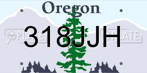 318JJH Oregon License Plate