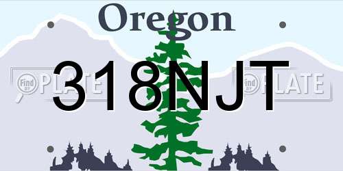 318NJT Oregon License Plate