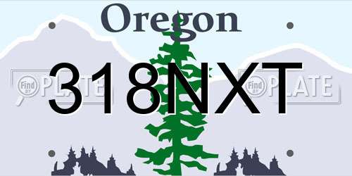 318NXT Oregon License Plate