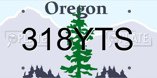 318YTS Oregon License Plate