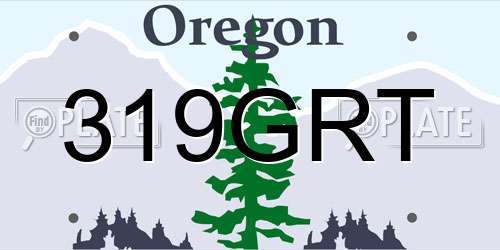 319GRT Oregon License Plate