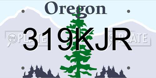 319KJR Oregon License Plate