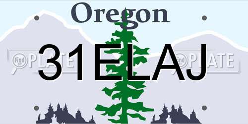 31ELAJ Oregon License Plate